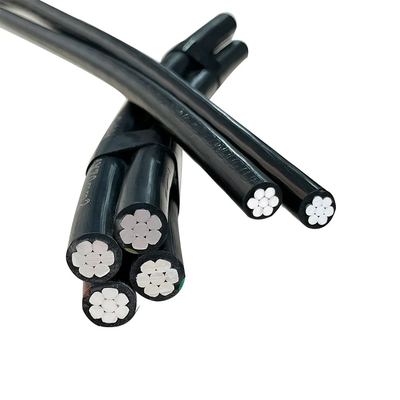 低電圧 0.6/1kv XLPE/PVC 絶縁式空中バンドル 仕様 多コアワイヤ 上部ABCケーブル